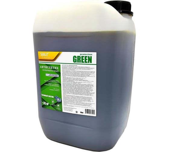 Антисептик Sealit GREEN готовый состав, 10 кг 66202