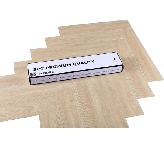 Кварцвиниловый SPC ламинат I-FLOORS Herringbone Дуб Медичи 685323360