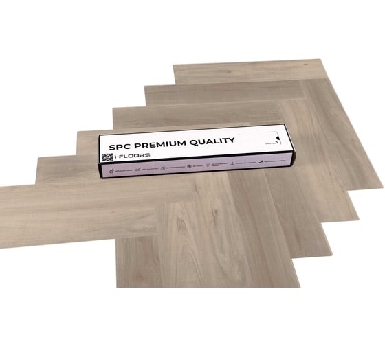 Кварцвиниловый SPC ламинат I-FLOORS Herringbone Дуб Модро 685323381