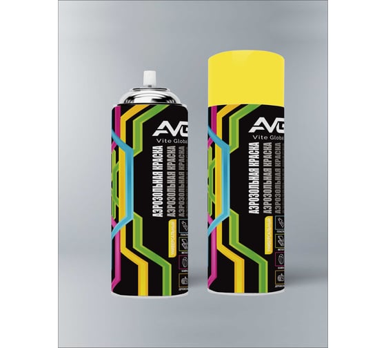 Аэрозольная краска AVG 380г, RAL 1018 желтый