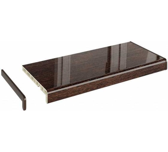 Подоконник Crystallit Кристаллит, венге глянцевый, 1200x450 мм, 01.04.097.1200.450