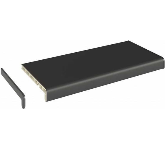 Crystallit Подоконники Кристаллит, антрацит серый матовый, 1700x200 мм, 01.04.070.1700.200