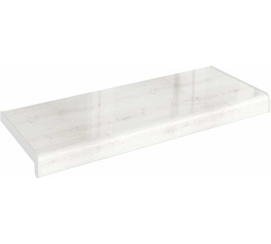 Подоконник Crystallit Кристаллит, дуб белый глянцевый, 1200x600 мм, 01.04.111.1200.600