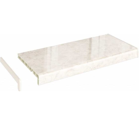 Подоконник Crystallit Кристаллит, бристол глянцевый, 1200x600 мм, 01.04.100.1200.600