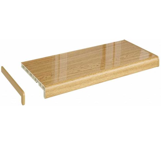 Подоконник Crystallit Кристаллит, дуб натуральный глянцевый, 1500x250 мм 01.04.102.1500.250