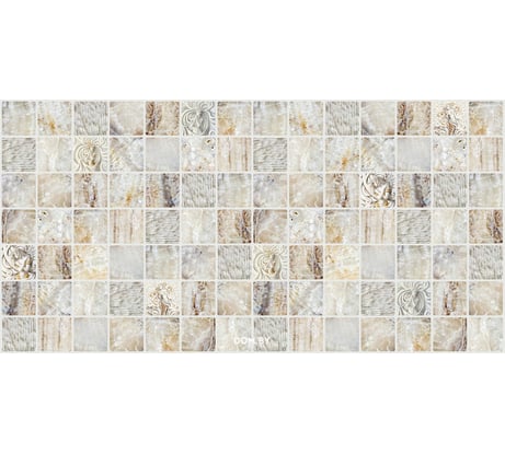 Панель на стену из ПВХ GRACE (Плитка Мрамор венецианский, 955х480 мм) УТ000031183