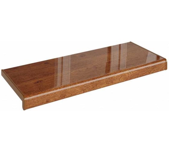 Подоконник Crystallit Кристаллит, дуб золотой глянцевый, 1200x600 мм 01.04.107.1200.600