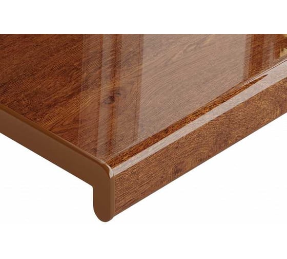 Подоконник Crystallit Кристаллит, дуб золотой глянцевый, 1200x600 мм 01.04.107.1200.600