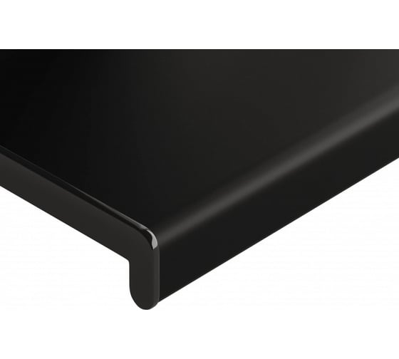 Подоконник Crystallit Кристаллит, черный бархат матовый, 1200x600 мм 01.04.104.1200.600