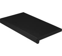 Подоконник Crystallit Кристаллит, черный бархат матовый, 1200x200 мм 01.04.104.1200.200