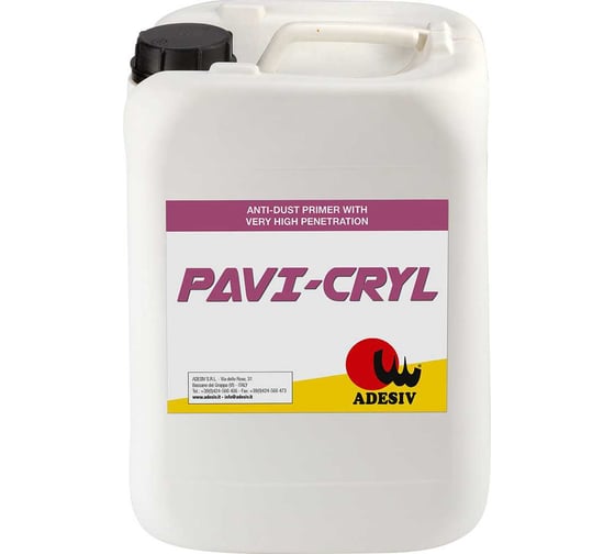 Противопыльный водно-дисперсионный грунт ADESIV для пыльных PAVI-CRYL. 10 л AD3910PCR