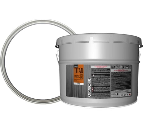 Грунт-эмаль быстросохнущая ОРЕОЛ TITAN матовая белая RAL 9010 8 л 10 к 83761