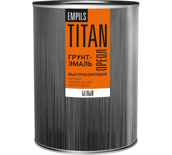 Грунт-эмаль быстросохнущая TОРЕОЛ ITAN матовая белая RAL 9010 0.75 л 0 83760