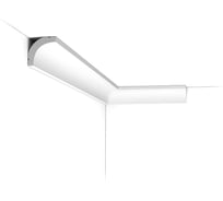 Потолочный лепной карниз Oracdecor Orac белый, из дюрофома, 80 шт в упаковке CB520N