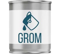 Грунт-эмаль с молотковым эффектом 3 в 1 GROM по металлу и ржавчине, глянцевая, защитный цвет, 0.5кг, 55515