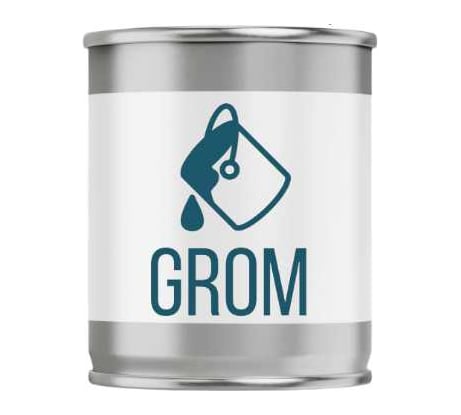 Грунт-эмаль с молотковым эффектом 3 в 1 GROM по металлу и ржавчине, глянцевая, цвет золото, 18 кг, 55744