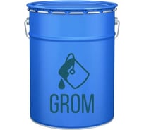 Грунт-эмаль с молотковым эффектом Grom по металлу и ржавчине, 3 в 1, полуглянцевая красная 5кг 53443