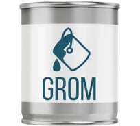 Грунт-эмаль с молотковым эффектом Grom по металлу и ржавчине, 3 в 1, полуглянцевая темно-серая 2кг 53078