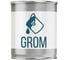 Грунт-эмаль с молотковым эффектом Grom по металлу и ржавчине, 3 в 1, полуглянцевая серебристый цвет 9кг 53993 1