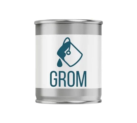 Грунт-эмаль с молотковым эффектом Grom по металлу и ржавчине, 3 в 1, полуглянцевая темно-красная 1кг 53122 1