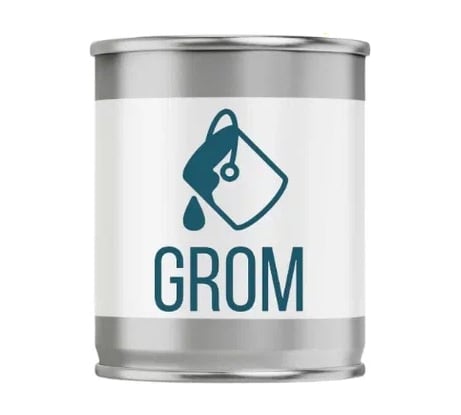 Грунт-эмаль с молотковым эффектом Grom по металлу и ржавчине, 3 в 1, полуглянцевая графит 2кг 53733