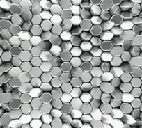 Обои АртПолиграф Milan 3D Металлические соты, 200х180 см M 5145