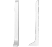 Заглушка металлическая для L-образного плинтуса ООО ЭлитПроф пара, 80 мм, без покрытия - СЫРОЙ МПЛЗпар 80 С