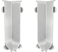 Внутренний угол металлический для L-образного плинтуса ООО ЭлитПроф 60 мм, с полимерным покрытием ЧЕРНЫЙ МАТОВЫЙ (RAL-9005) МПЛВ 60 ПЧм