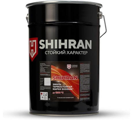 Эмаль термостойкая SHIHRAN желтая, ral 1003, до +400°С, 25кг 00000007562