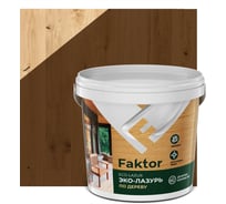 Эко-лазурь ЯРОСЛАВСКИЕ КРАСКИ FAKTOR для древесины орех, ведро 0.9 кг О06867