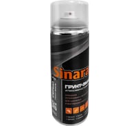 Грунт-эмаль для наружных и внутренних работ Sinara серая, алкидная, атмосферостойкая, в аэрозольной упаковке, 520 мл SP 125