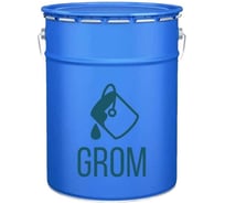 Антисептик лессирующий для наружных и внутренних работ GROM глянцевый для дерева, декоративный, цвет тик, 9 кг 70488
