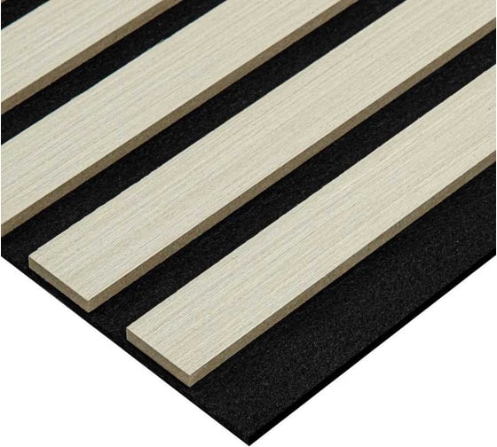 Акустические реечные панели LAKO DECOR 600-600 мм, Дуб Молочный, в комплекте 10 шт., LKD-RE-ACU-305-KO-MEGA10