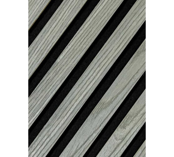 Акустические реечные панели LAKO DECOR 600-600 мм, Ольха Серая, в комплекте 5 шт, LKD-RE-ACU-942C-2-KO