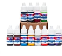 Набор красителей для смолы Poly max из 12 шт по 5 мл Набор красителей для смолы из 12 шт по 5 мл.