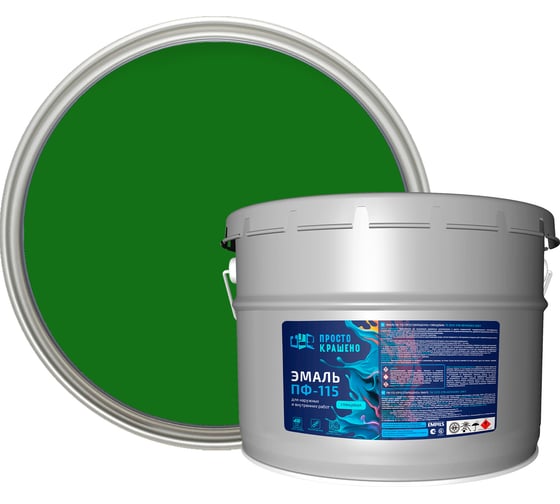 Эмаль Простокрашено! ПФ-115 зелёная, 10 кг 81879 1