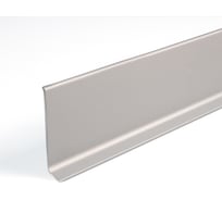 Плинтус алюминиевый РУССКИЙ ПРОФИЛЬ 80 мм 2.5м анодированый, серебро матовый 4620017688716