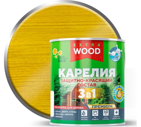 Защитно-красящий состав 3в1 Farbitex для древесины, сосна, Карелия 0.75 л WOOD 4300016713