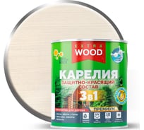 Защитно-красящий состав 3в1 Farbitex для древесины, белый, Карелия 0.75 л WOOD 4300016699