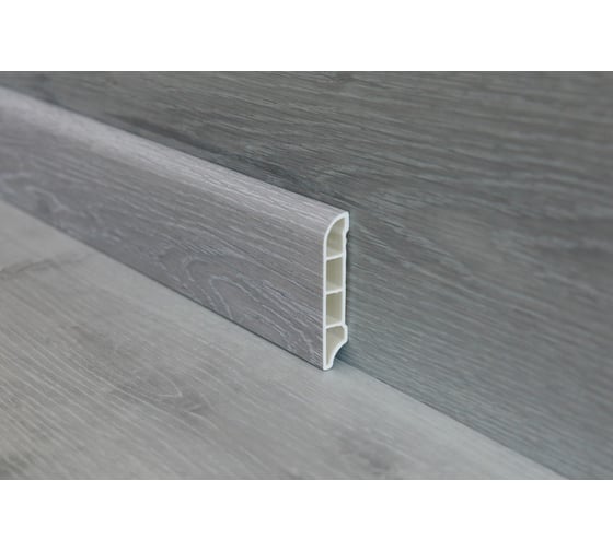 Плинтус Power Dekor 2400х60х12, T0007 Дуб Монблан, AK-T0007-C 1