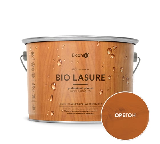 Пропитка для дерева для наружных и внутренних работ Elcon Bio Lasure орегон, 2 л 00-00461951