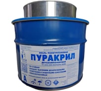 Эмаль полиуретановая ЗАО Подольский завод стройматериалов ПУРАКРИЛ цвет белый, 12,5 кг (10,9+1,6 кг) 4687206943025