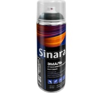 Эмаль для наружных и внутренних работ Sinara черная матовая, алкидная, атмосферостойкая, в аэрозольной упаковке, 520 мл SP 127