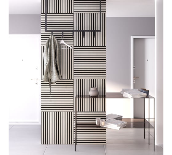 Панель стеновая акустическая STELLA МДФ Comfort Standart Лиственница Лагерта 600x600x9 (уп.1шт.) ЦБ-00016292