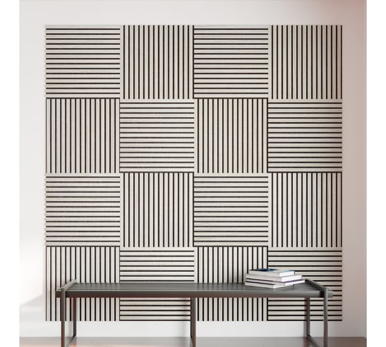 Панель стеновая акустическая STELLA МДФ Comfort Standart Лиственница Лагерта 600x600x9 (уп.1шт.) ЦБ-00016292