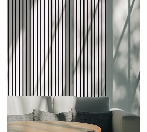 Панель стеновая акустическая STELLA МДФ Comfort Standart Белый 2780x600x9 (1шт.упак.) ЦБ-00015499