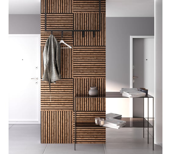 Панель стеновая акустическая STELLA МДФ Comfort Light Пекан 600x600x9 (уп.1шт.) ЦБ-00016291