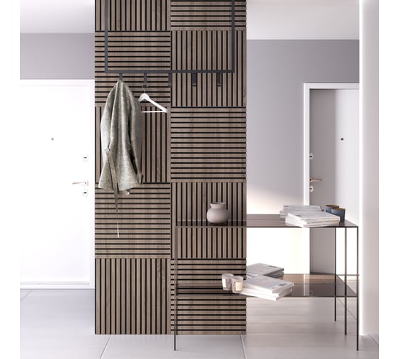 Панель стеновая акустическая STELLA МДФ Comfort Standart Дуб Винтаж 600x600x9 (1шт.упак.) ЦБ-00015501