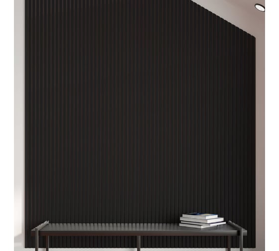 Панель стеновая акустическая STELLA STELLA Comfort De Luxe Black Lead 2780x600x9 (уп.1шт.) ЦБ-00016380