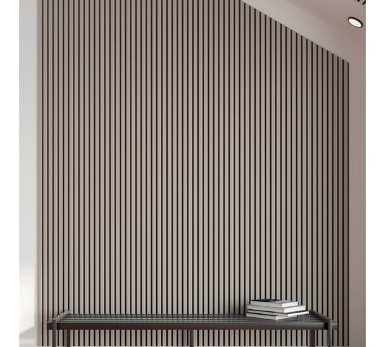 Панель стеновая акустическая STELLA Comfort De Luxe Sandgrau 2780x600x9 (уп.1шт.) ЦБ-00016384